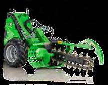 Hĺbky drážok sú 900 mm alebo 1200 mm v závislosti od modelu. Šírka drážky je buď 100, 150 alebo 200 mm a závisí od šírky drážkovacej reťaze.