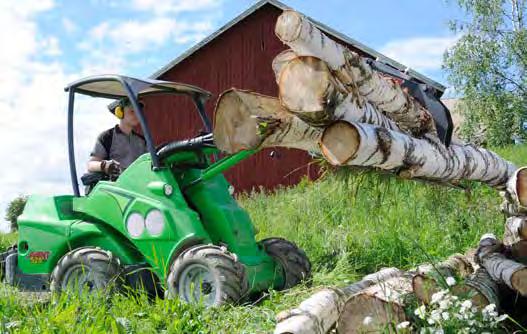 Pridržiavací prst je ovládaný výkonným hydraulickým valcom, vďaka ktorému je možné zdvíhať aj väčšie kamene, konáre, stĺpy a pod. bez toho, aby skĺzli z vidiel.