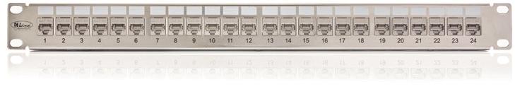 Metalická kabeláž / A interoperabilné komponenty 0 A interoperable 500 Patch panel, Category 6 A, 24xRJ45/s strieborný, osadený P/N: KEP-C6A-S-0G-NP osadený 24 keystone jackmi KEJ-C6A-S-0G (str.