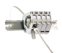 Držiak na DIN lištu, Category 6 A, xrj45/s osadený 0 A interoperable 500 P/N: HN-DIN-C6AS osadený keystone jackom KEJ-C6A-S-0G (str.