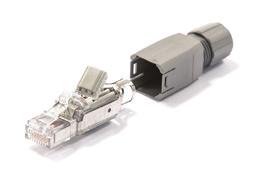Metalická kabeláž / komponenty / tienené Konektor FM45, xrj45/s P/N: KE3223 umožňuje montáž priamo na inštalačné káble,, A, Cat. 7, Cat.