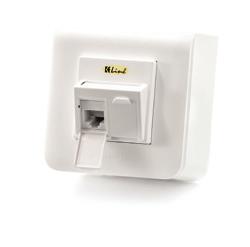 Metalická kabeláž / komponenty / netienené 00 Zásuvka Modulo50, Category 5E, 2xRJ45/u podlahová / do žľabu, osadená P/N: 6040 + KEJ-C5E-U-TL(2) osadená dvoma keystone jackmi KEJ-C5E-U-TL (str.
