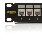 Metalická kabeláž / komponenty / netienené 00 Patch panel KOMPAKT, Category 5E, 24xRJ45/u osadený P/N: 606030 (str.