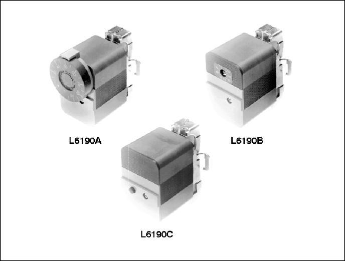 L6190 JEDNODUCHÝ AQUASTAT - PRÍLOŽNÝ POUŽITIE A OBJEDNACIE INFORMÁCIE Použitie L6190 je citlivý thermostat pre vodu, určený pre povrchovú montáž na zásobníky teplej vody, alebo potrubie.