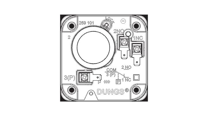 DIN 3371 Отвор 8 x ø 3, 8 дълбок Înălţime cu protecţie la contact IP 20: 44 mm Înălţime cu protecţie la contact IP 42: 44 mm Opţional siguranţă la punctul de comutare cu şurub cu cap cilindric ø 3 x