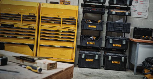 NOVINKA DWST1-75694 TOUGHSYSTEM PRE DIELNE Nový regálový systém pre dielne Toughsystem zaručuje dokonalé riešenie pracovného