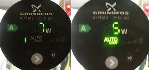 Pre porovnanie je na nasledovných obrázkoch moderné elektronicky regulované čerpadlo ALPHA2 s permanentnými magnetmi.