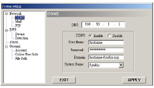 PPPoE: username a password od poskytovateľa internetového pripojenia. PPPoE potrebuje DDNS službu pre získanie Hostname zodpovedajúce IP adrese.