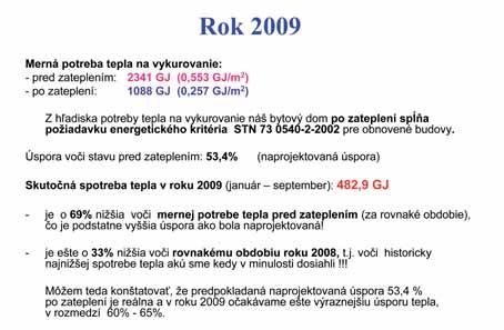 Musím priznať, že počas zhromaždenia bola búrlivá diskusia a že tretina vlastníkov bola na začiatku zhromaždenia proti zatepleniu, ale po oboznámení sa s projektom, úsporami a financovaním, tak za