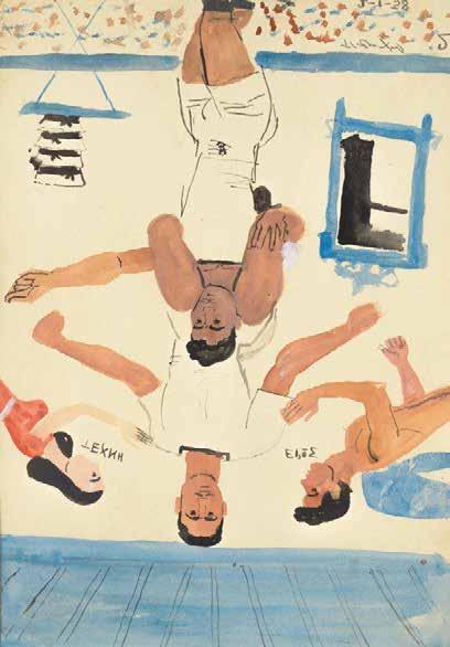 10 Γιάννης Τσαρούχης (1910-1989) Τέχνη Έρως υπογεγραμμένο και χρονολογημένο κάτω δεξιά: Τσαρούχης / 2-1-58