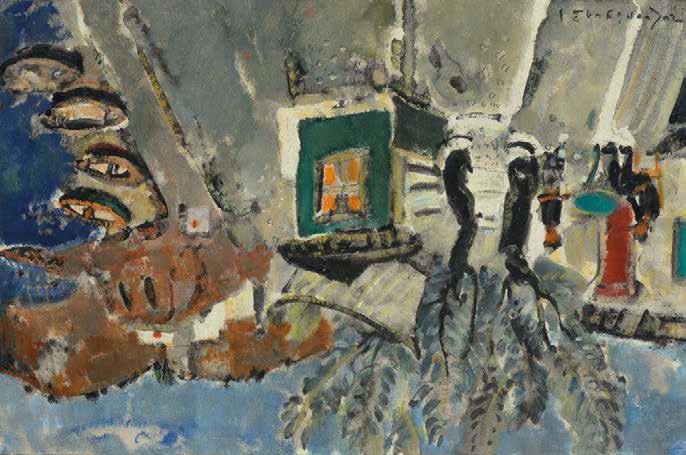 13 Γιάννης Σπυρόπουλος (1912-1990) Το πράσινο περίπτερο στο Μπατσί, Άνδρος [π.