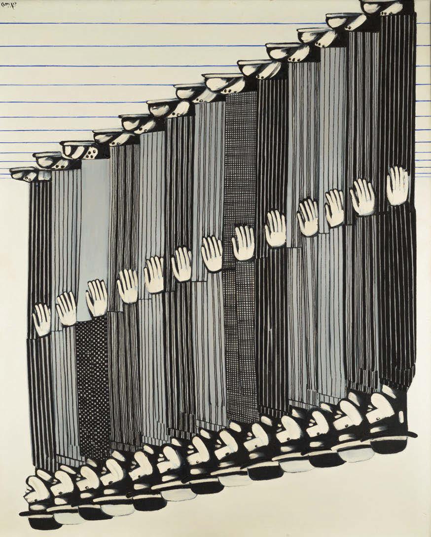 14 Γιάννης Γαΐτης (1923-1984) Composition [1969] υπογεγραμμένο κάτω αριστερά: Gaïtis τίτλος και χρονολογία στην πίσω όψη λάδι σε