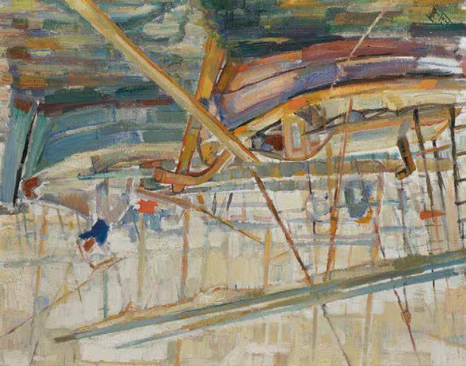 32 Περικλής Βυζάντιος (1893-1972) Καΐκια υπογεγραμμένο κάτω