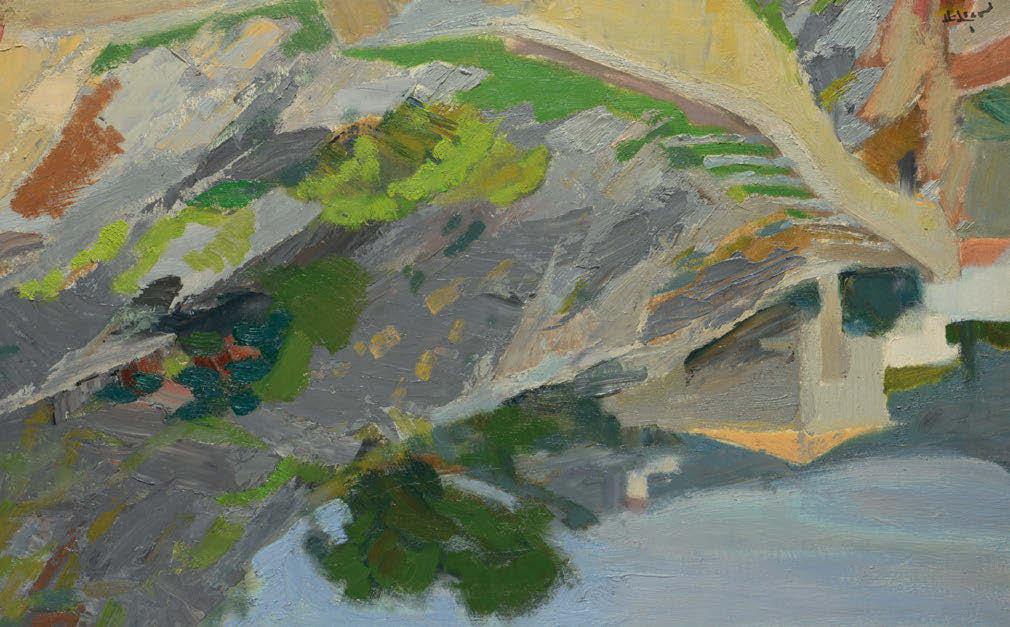 68 Παναγιώτης Τέτσης (1925-2016) Ύδρα υπογεγραμμένο κάτω