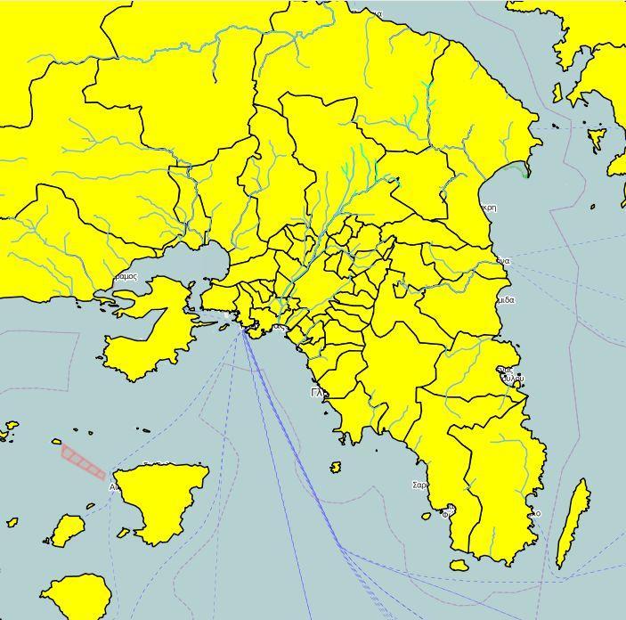 Θέση Έργου Σχήμα ΣΤ 12: Βασικό υδρογραφικό δίκτυο, υπολεκάνες,