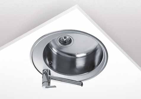 3 29 DR 77 1C 1E 335 _EASY Ένθετος, inox Για έπιπλο 45cm Γούρνα (cm): Ø41x18 Αναστρέψιμος Σετ σωληνών σύνδεσης και σιφώνι