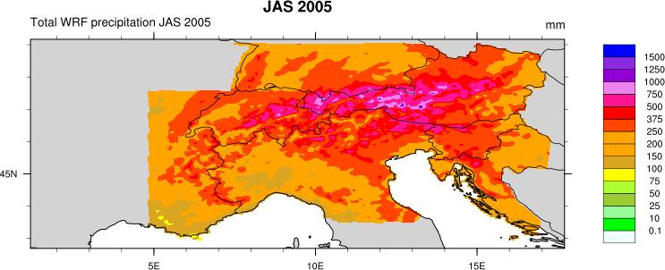 COPERATE ongoing project Climate model: AUTH-MC-WRF forced by ERA-interim