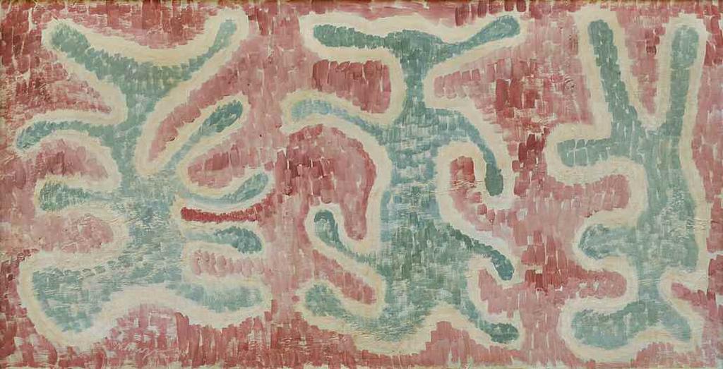 56. ΝΙΚΟΛΑΟΥ Νίκος (1909-1986) Η τριάδα Tέμπερα/λάδι σε χαρντμπορντ 45 90 εκ υπγρμ & χρνλγμ κ.α & πίσω NICOLAOU Nikos (1909-1986) The triad Signed & dated tempera/oil on hardboard 45 90 cm 2.000-2.