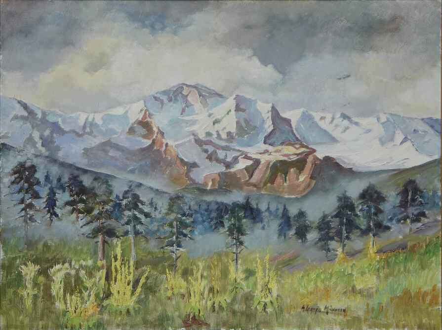 97 97. ΧΑΛΑΡΗ-ΜΑΚΟΤΣΗ Αλεξάνδρα (1927) Παρνασσός ; Λάδι σε καμβά 60 80 εκ υπογρμ κ.