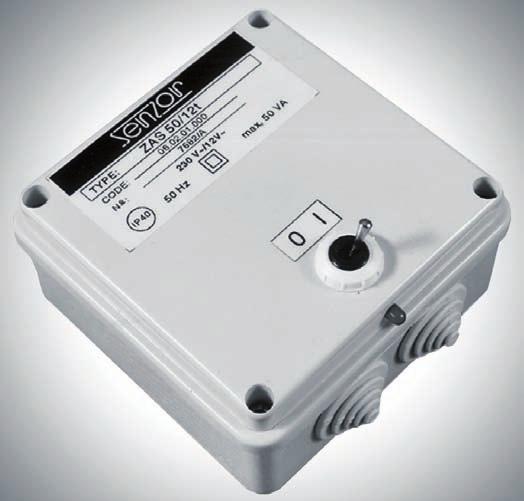 ZDROJ príslušenstvo zdroj bezpečného napätia plastová krabica vstup 230 V, 50 Hz 12 V, 50Hz, max. 50 VA - ZAS 50/12 t výstup 12 V, 50HZ, max.