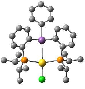 XYZ coordinates for 1. Au 1.549750 0.001182-0.403026 Sb -1.471091-0.000998-0.456134 P 1.226474 2.352988 0.100918 3.502742 0.001112-2.199640 P 1.230275-2.351036 0.101065 C -0.412977 2.649537 1.