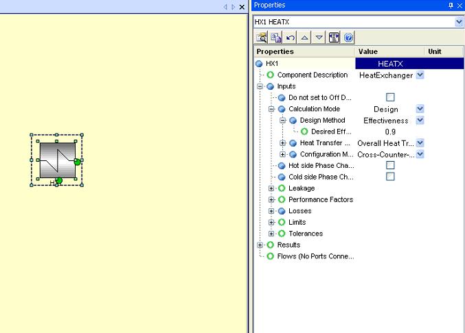 Σχήμα 2.8: Παράθυρο εισαγωγής τιμών για ένα εναλλάκτη θερμότητας (Πηγή: Gatecycle [15]) Αφότου γίνει η εισαγωγή όλων των απαραίτητων δεδομένων, πραγματοποιείται η προσομοίωση του σταθμού.