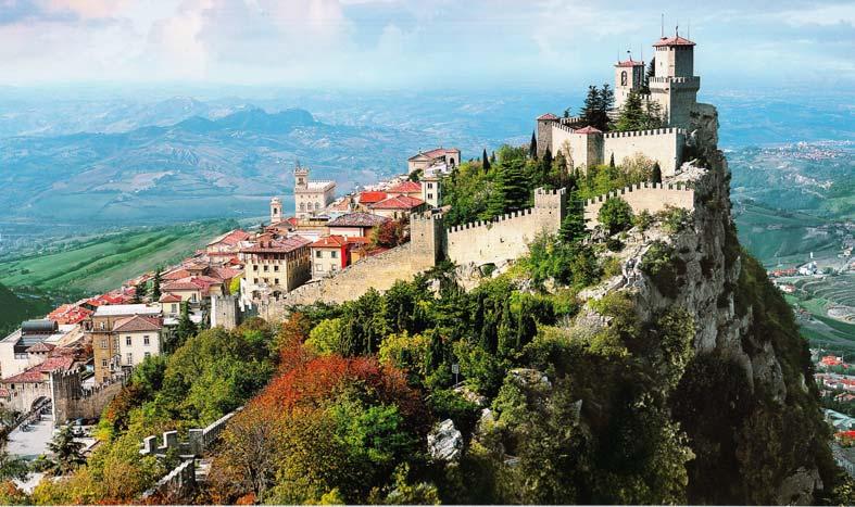 DAN 9 19. 9. 2015. (subota): 08.00 09.00 silazak od planinarskog doma Carlo Franchetti 09.00 13.00 vožnja od podnožja Gran Sassa do San Marina (250 km) 13.00 16.00 obilazak San Marina 16.00 20.