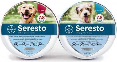 Εξωπαρασιτικά περιλαίμια SERESTO (BAYER): Για σκύλους, γάτες Δράση: Κατά των τσιμπουριών, ψύλλων,