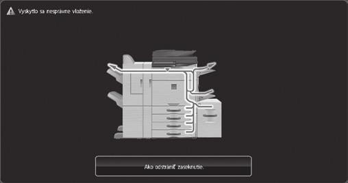 ÚDRŽBA Výmena tonerovej kazety Keď sa míňa toner, zobrazí sa hlásenie Malá zásoba tonera (Kazetu vymeňte až po žiadosti o výmenu). Ak sa zobrazí toto upozornenie, pripravte tonerovú kazetu na výmenu.