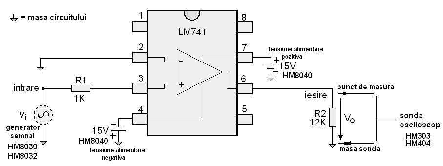 3. DETERMINAREA PARAMETRILOR UNUI AO PRIN MĂSURĂRI. 3.1. Determinarea tensiunilor de saturaţie în buclă deschisă. Teoretic, AO au amplificarea în tensiune foarte mare.