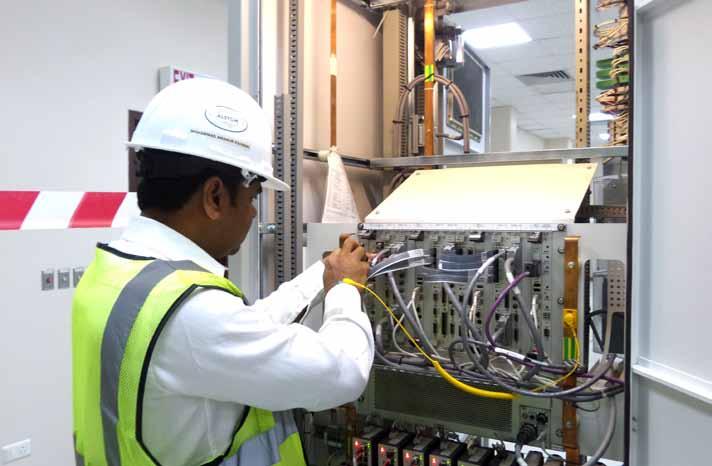 27 gccia adds Frequency Control at HVDC Station GCCIA s HVDC facility has been upgraded by installing an additional feature for normal spinning reserve sharing between the two asynchronous control