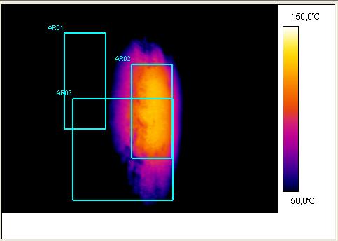 Pentru stabilirea parametrilor de examinare s-a utilizat un sistem informatizat compus dintr-o cameră termografică tip FLIR A40M conectată la un computer cu softul adecvat camerei pentru prelucrare
