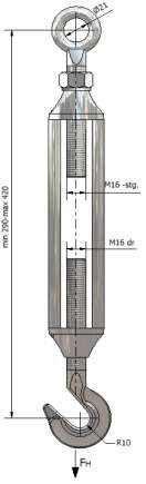 PRELUNGITOR DE REŢEA P 750 NOTA: Sarcina de rupere orizontală (F h ): 1500 dan; Se protejeaza prin zincare conform SR EN 61284; Grosimea stratului de zinc minim 40 microni.