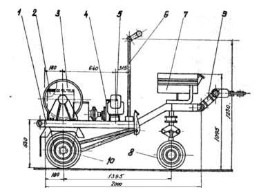 maximum 6,2 km/oră. Pe distanţe mari, pe drumurile publice, se deplasează prin remorcarea la mijloacele auto, cu viteza maximă de 60 km/oră. Fig.15.