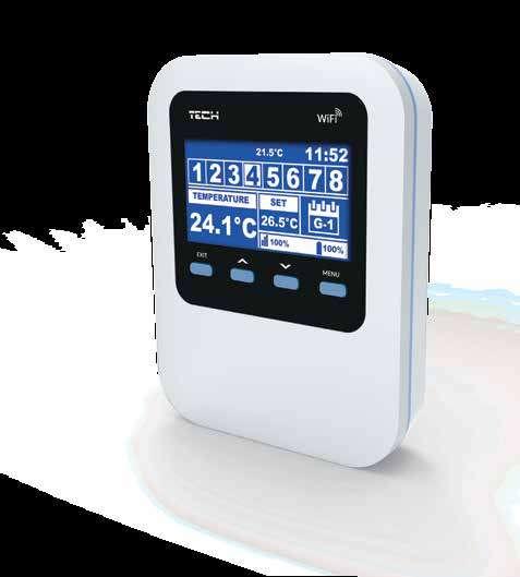 WiFi PK INTERNETOVÝ REGULÁTOR TEPLOTY na výber 2 farby C-7p (CS) Napájanie Komunikácia pracovná frekvencia Napájanie 5V DC bezdrôtová 868 MHz Rozmery regulátora [mm] 105 x 135 x 28 INTERNETOVÝ