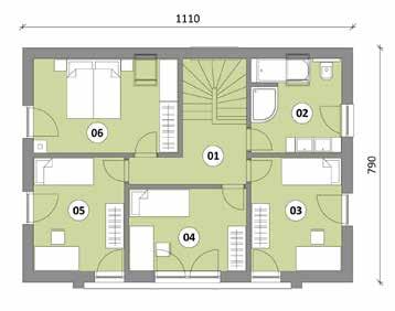 PROSTOR KABINET 43,56 m 2 03 SOBA 1 11,74 m