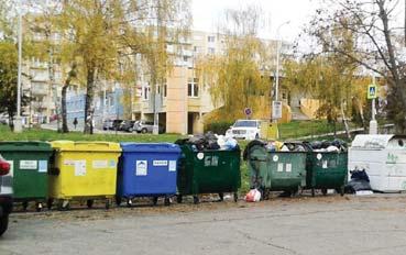 plocha, Polopodzemné kontajnery formou polopodzemných kontajnerov.