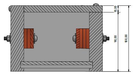 2-2 Parametrický model zhášacej komory typ 1, pohľad