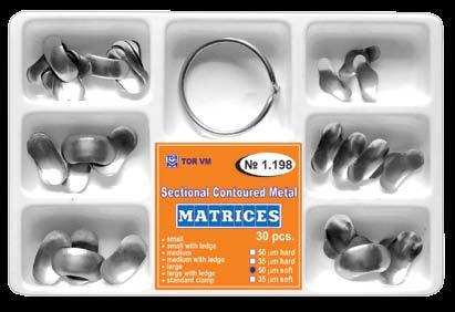 : 1.0973 (soft ή hard) Κωδ.: 1.0973-50 (soft ή hard) Sectional Matrices Large with Ledge 0,035mm Soft ή Hard Κωδ.