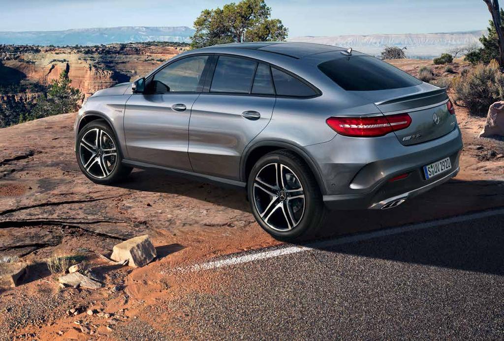 19 Η MERCEDES-AMG GLE 43 4MATIC COUPÉ Ακόμη περισσότερη ισχύς, ακόμη περισσότερη αδρεναλίνη: τεχνολογία κινητήρων αιχμής, σπορ σχεδιασμός συστημάτων πέδησης και εξάτμισης και ειδικά εξαρτήματα