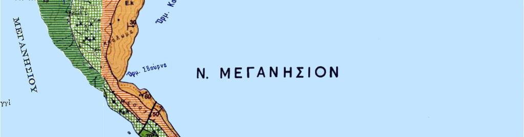 εντοπίζεται στο γεωλογικό χάρτη του Ι.Γ.Ε.Υ.