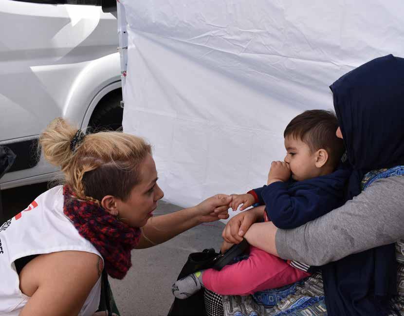 Kiki Margariti/MSF Ελλάδα, Mάρτιος 2018 Στιγμιότυπο από την εκστρατεία εμβολιασμού κατά της ιλαράς, στον καταυλισμό της Χίου, κατά την οποία εμβολιάσαμε 276 παιδιά.