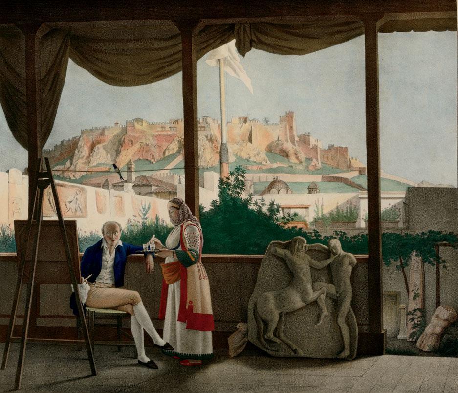 365 DUPRÉ, Louis. Voyage à Athènes et à Constantinople, ou collection de portraits, de vues et de costumes grecs et ottomans. Παρίσι, Dondey-Dupré, 1825. μεγάλο folio, 590 x 445 mm., 52 σ.