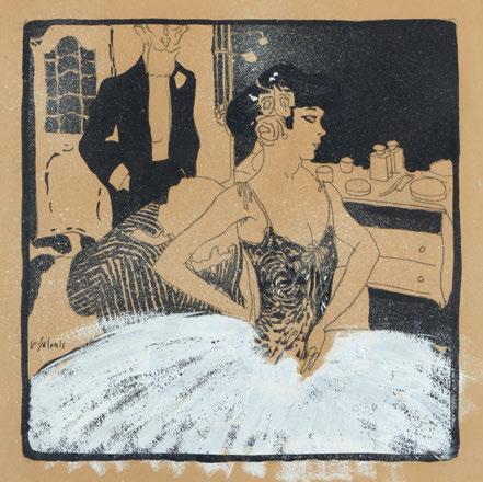 437 438 ΣΙΚΕΛΙΩΤΗΣ, Γιῶργος, 1917-1984. Μάνα μέ παιδιά. Τέμπερα σέ χαρτί, 470 x 315 mm. Ὑπογεγραμμένο πάνω ἀριστερά: «Σικελιώτης». Σέ κορνίζα. 1.000-1.
