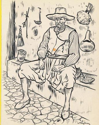(μελάνι καί μαρκαδόρος), 16) «Χρονικόν τοῦ 1957: Μερικοί περιηγηταί ἀγανακτοῦν διότι οἱ Ἕλληνες ξεναγοί τούς ταλαιπωροῦν γιά νά τούς δείξουν ἐρείπια»