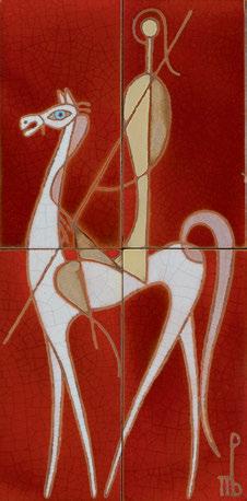 300-400 451 ΒΑΛΣΑΜΑΚΗΣ, Πάνος, 1900-1986. Σύνθεση μέ ἱππέα.