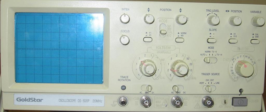Kontrole Naponska osa Vertikalne kontrole Vremenska osa Horizontalne kontrole Kod analognih osciloskopa