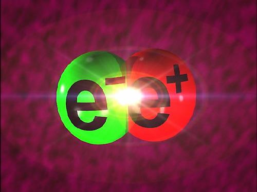 7 Potem ju samo še usmerimo proti Zemlji. Ha! Zdaj si lahko zamislite ta ognjemet. Vsa masa in antimasa se v trenutku spremenita v samo čisto energijo skladno z znamenito Einsteinovo formulo E=mc 2.