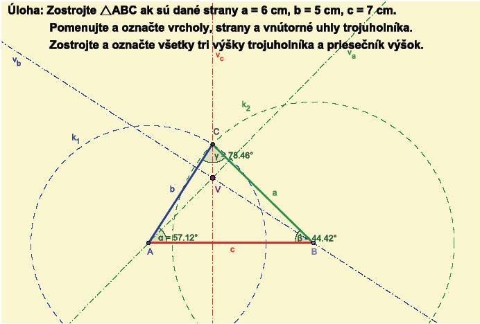 m47 Obrázok 11 Geometrické okno so zadaním a konštrukciou úlohy v závere vyjadríme zistenia podľa zadania úlohy a