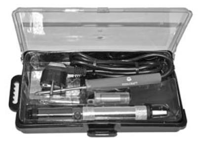 Recomandăm setul ciocan de lipit 15 W de la Conrad Electronic (cod produs 588292). Setul include un ciocan de lipit 15 W, două vârfuri pentru lipire, aliaj de lipit, suport şi o pompă.